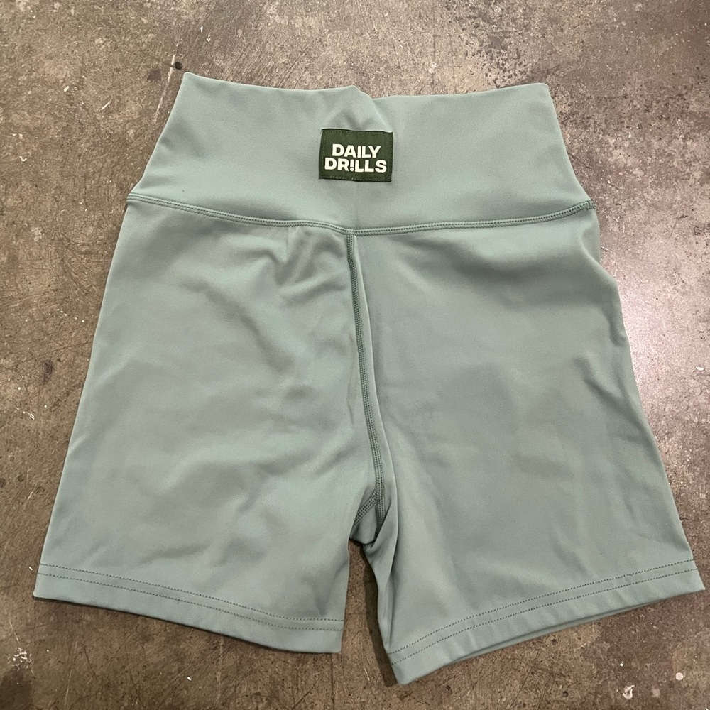 Daily Drills Green Shortie Shorts